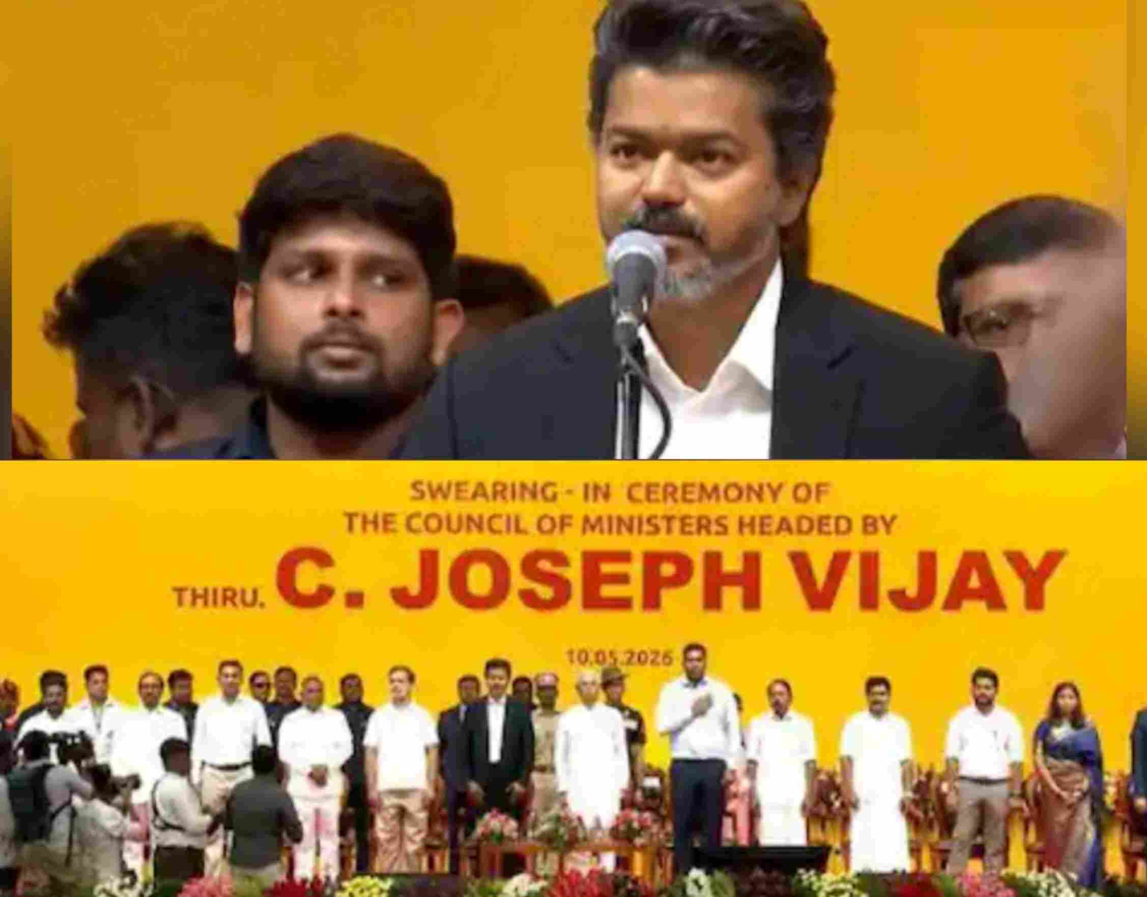 தமிழக முதல்வர் ஜோசப் விஜய் பதவியேற்றார்.