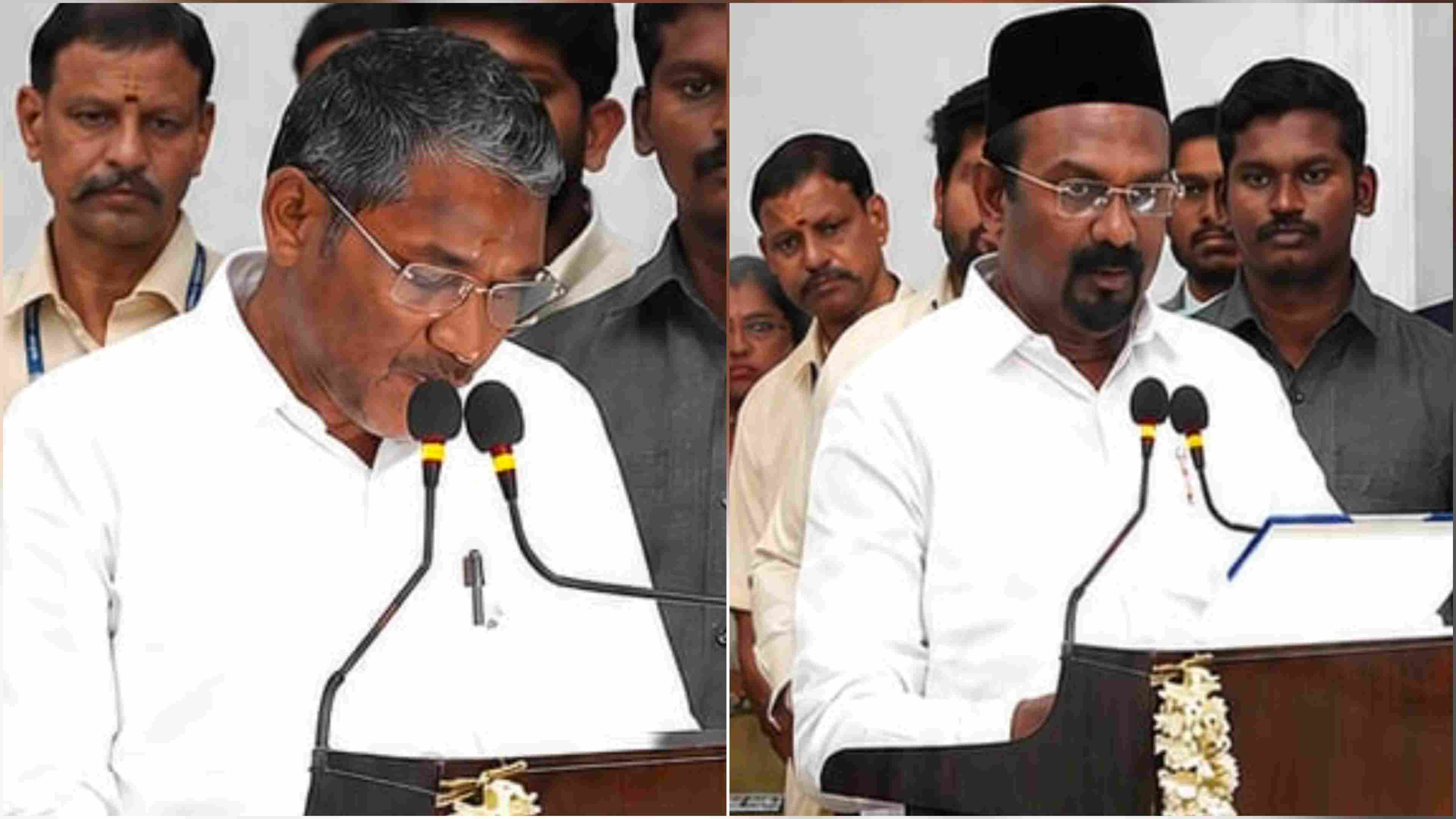 புதிதாக இரண்டு அமைச்சர்கள் பதவி ஏற்றனர்.